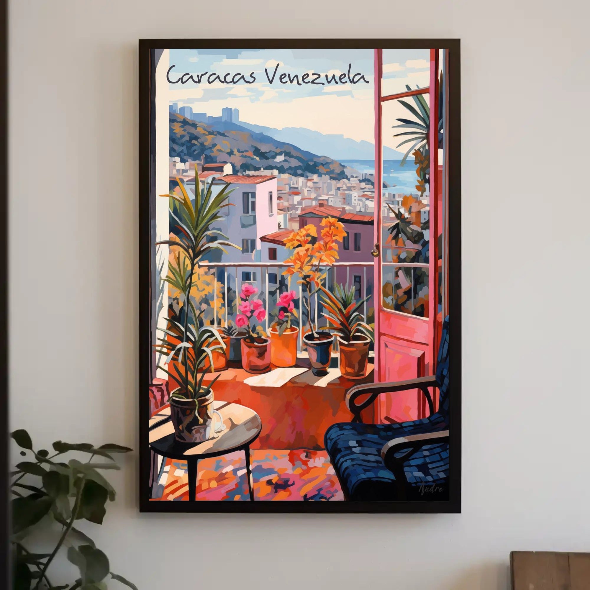 Vibrant Balcony View of Caracas Poster