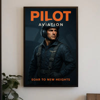 Pilot Aviation Soar to New Heights Poster