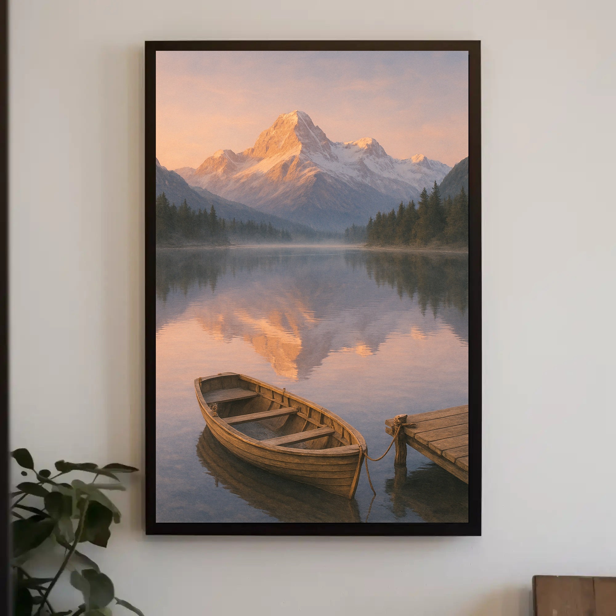 Serene Alpine Morning Poster