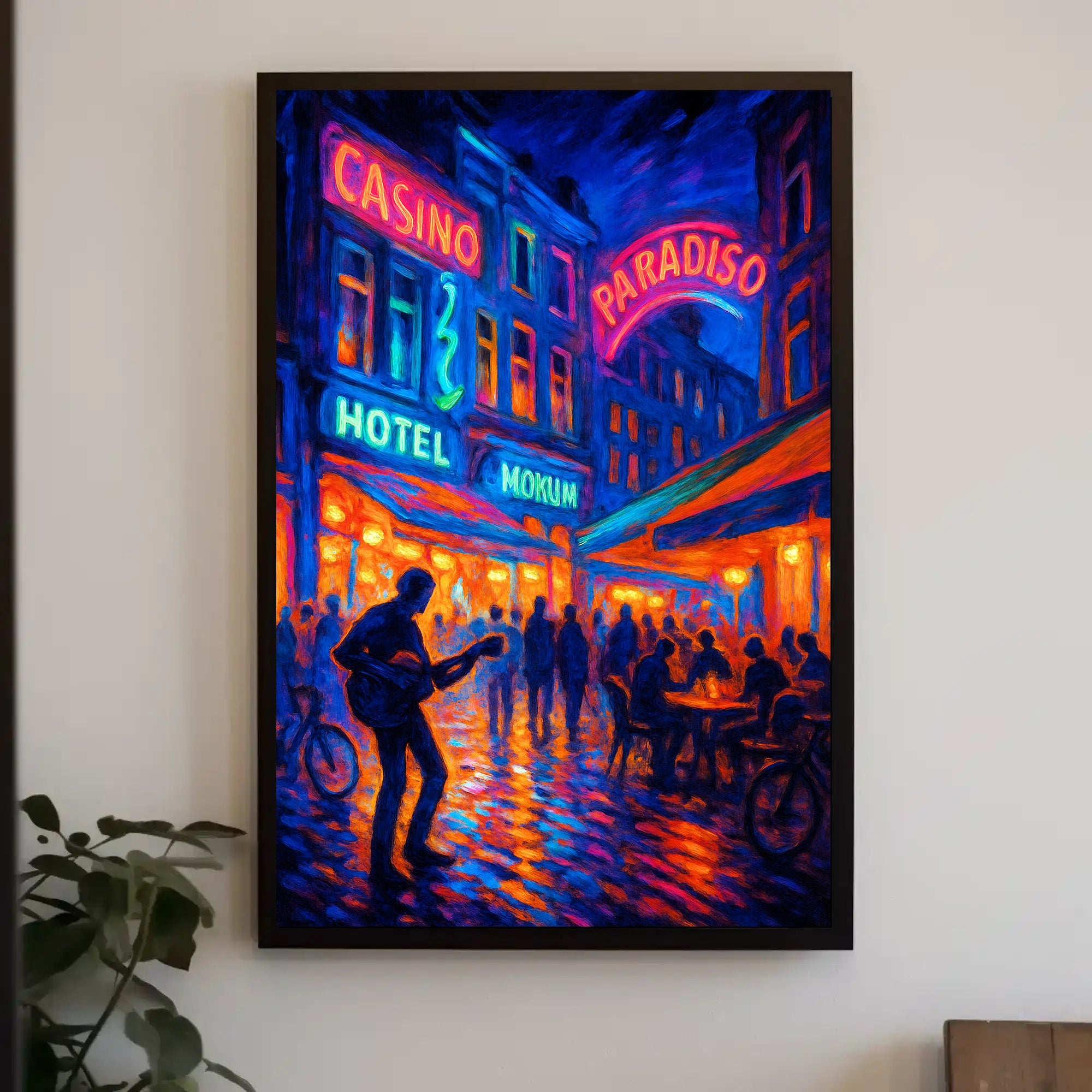 Neon Nightlife Vibes Poster PosterGoat
