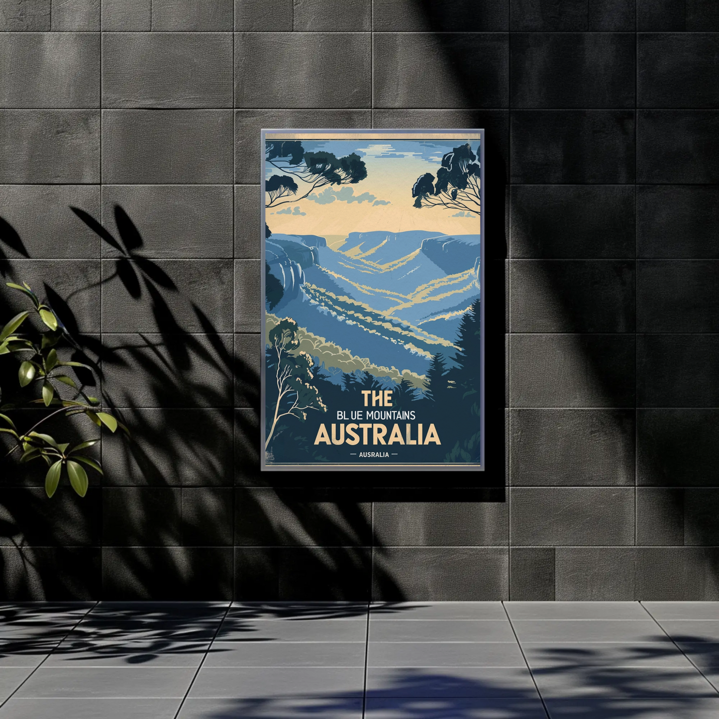 Blue Mountains Australia Vintage Travel Poster - Hills & Valleys