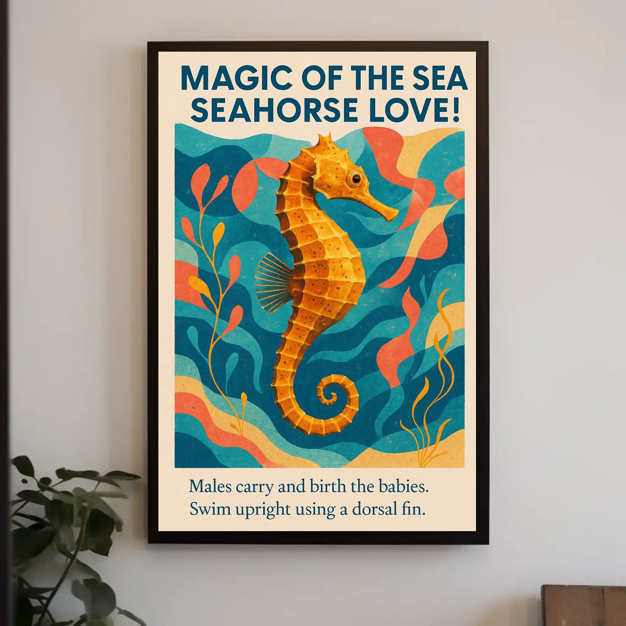 Magic of the Sea Seahorse Love Poster