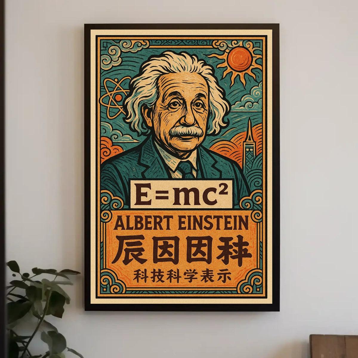 Albert Einstein EMcΒ² Poster