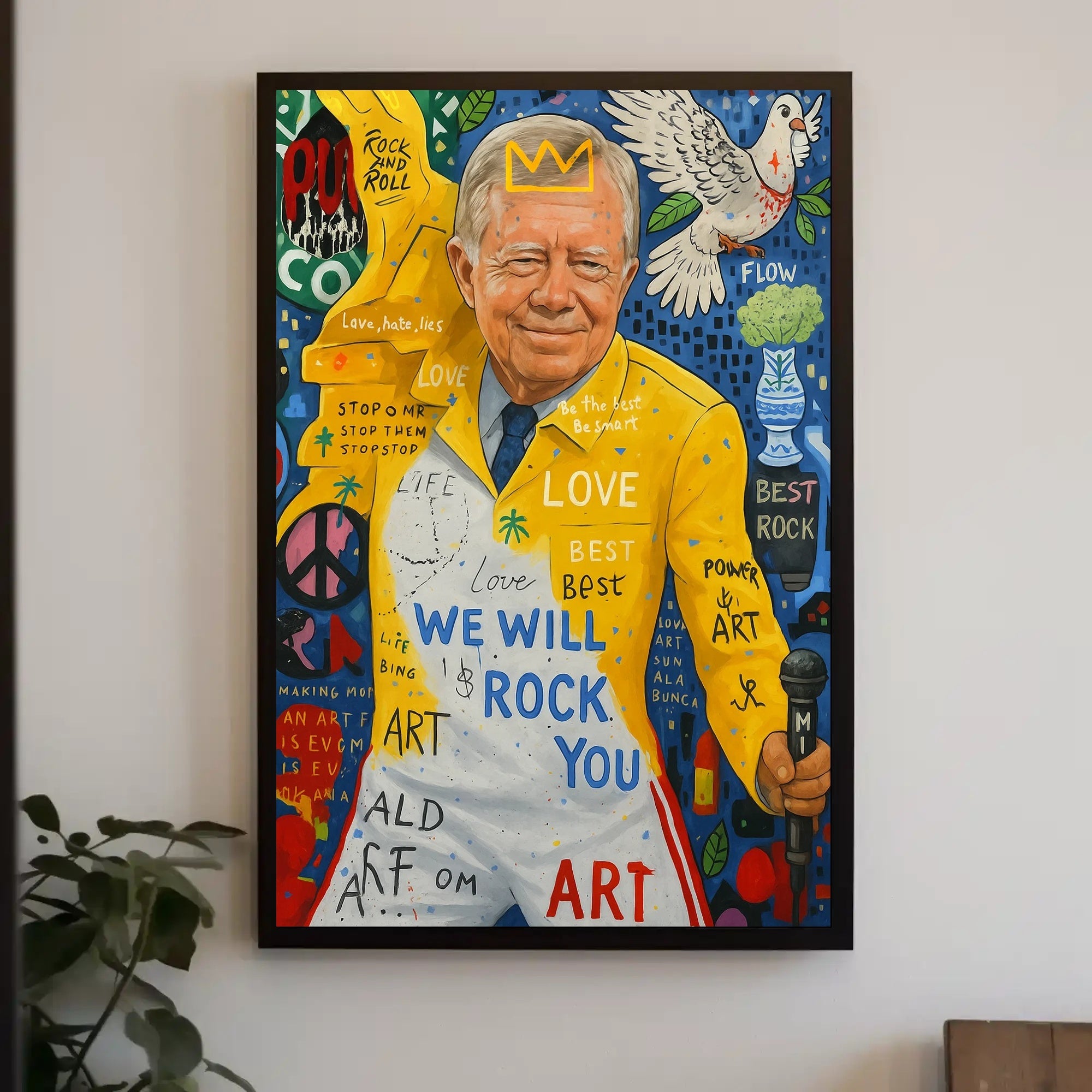 Vibrant Peaceful Musical Expression Poster - Abstract, Artistic, or Pop Culture Poster