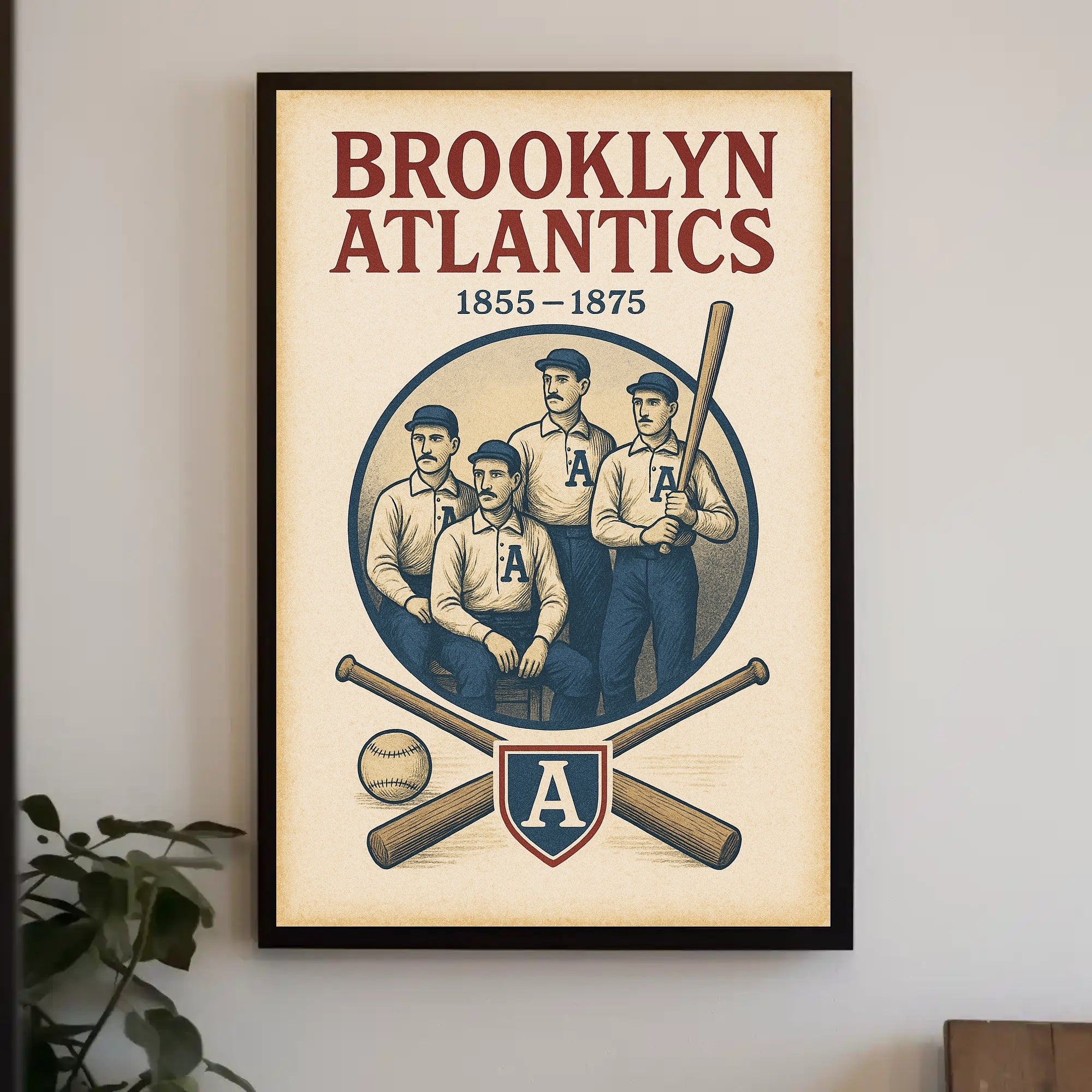 Brooklyn Atlantics Baseball Team Poster PosterGoat