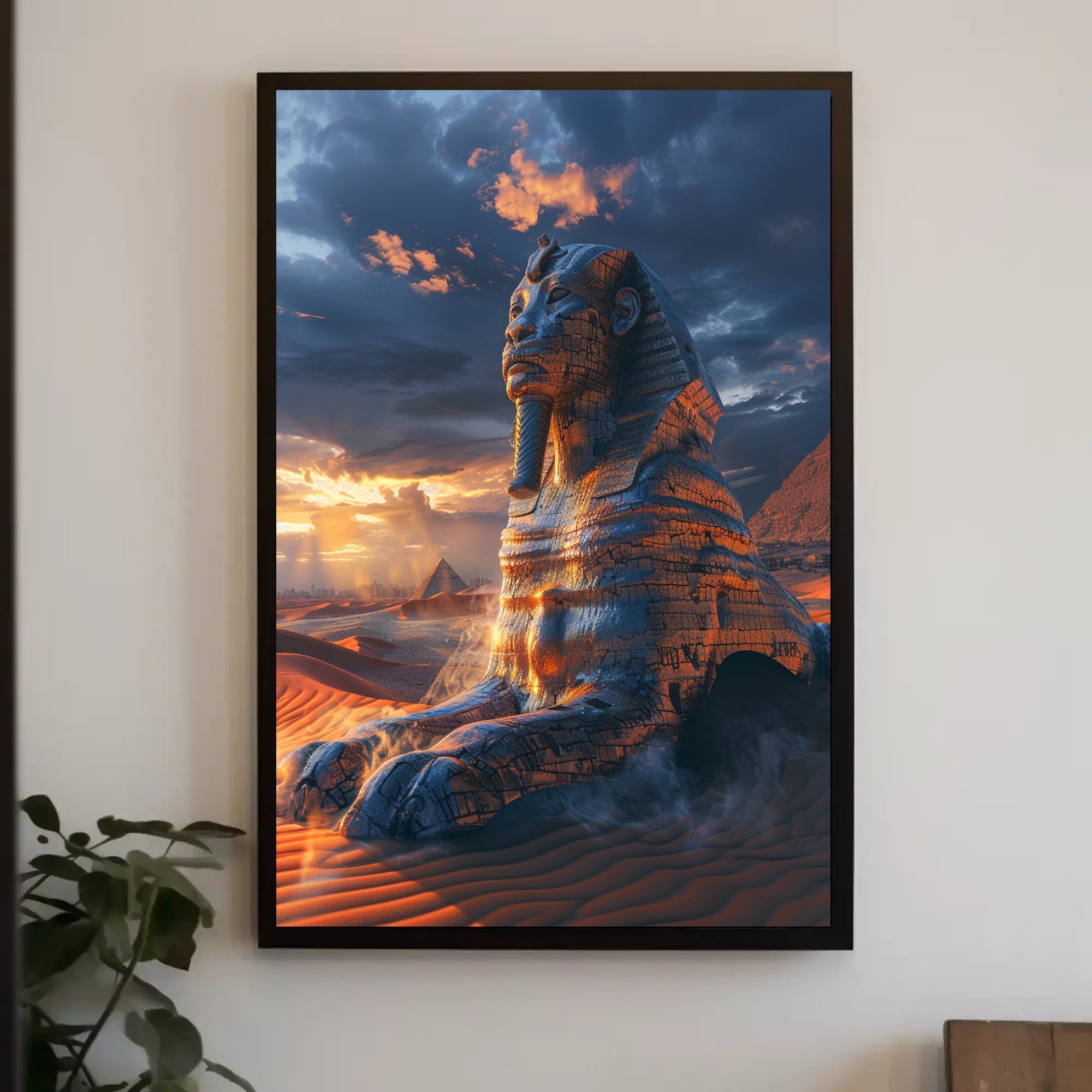 Mystical Sphinx Sunset Cultural or Heritage Poster PosterGoat
