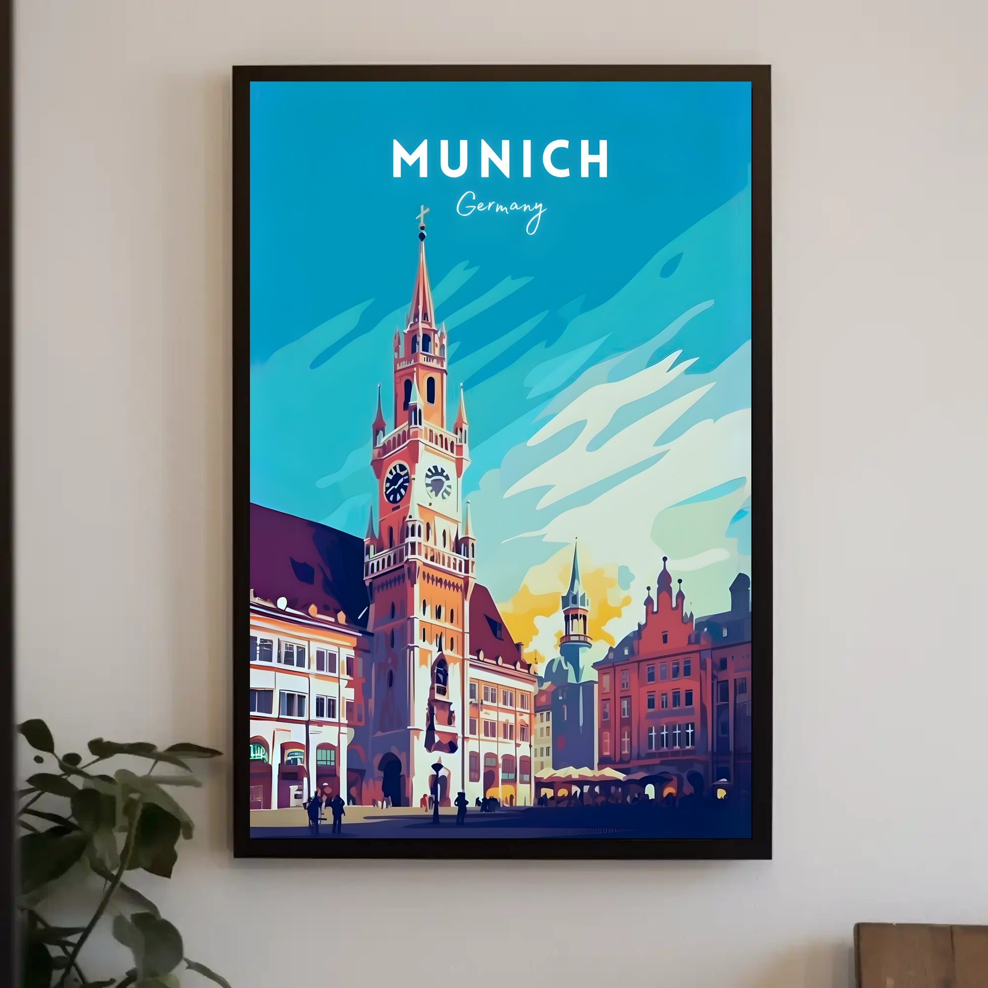 Munich New Town Hall Travel Poster