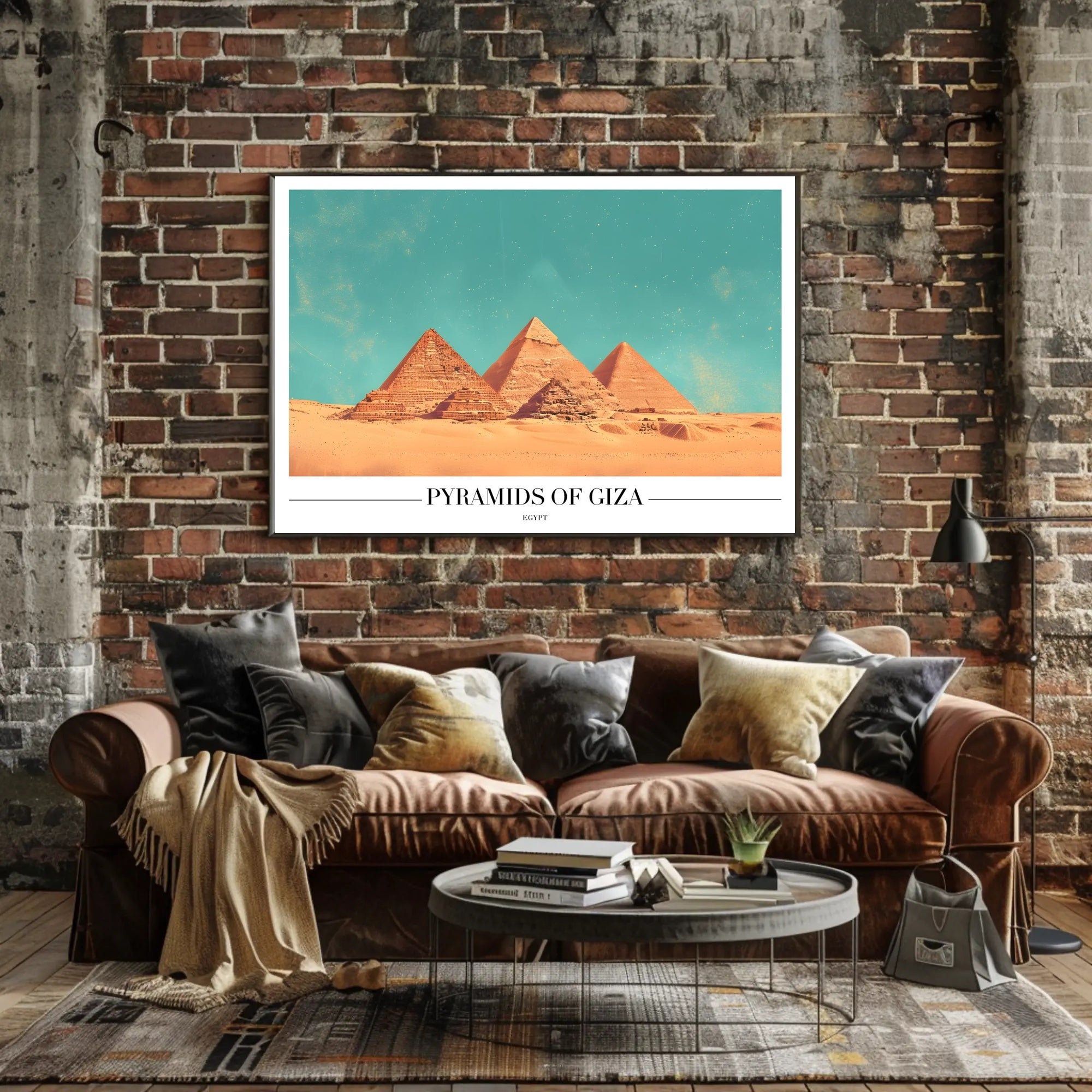 Giza Pyramids Adventure Travel Poster