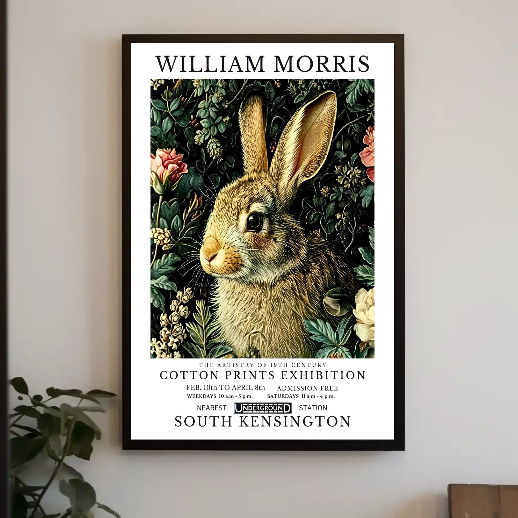 William Morris Nature-Inspired 19th-Century Exhibition Artistic Poster