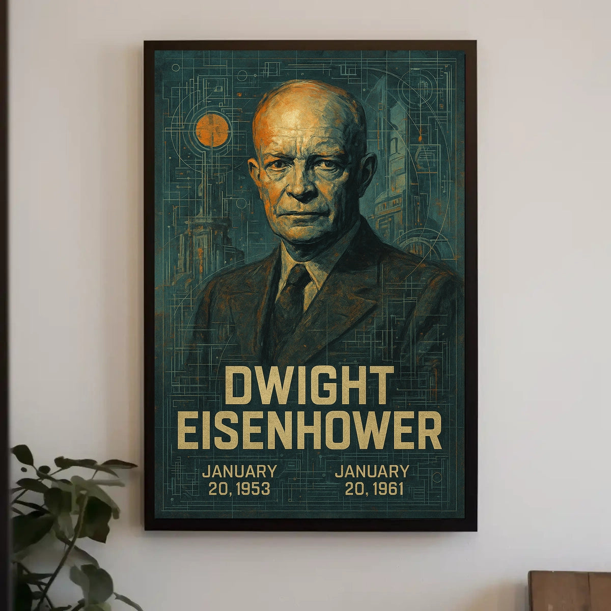 Eisenhower Legacy Abstract Art Historical or Presidential Poster