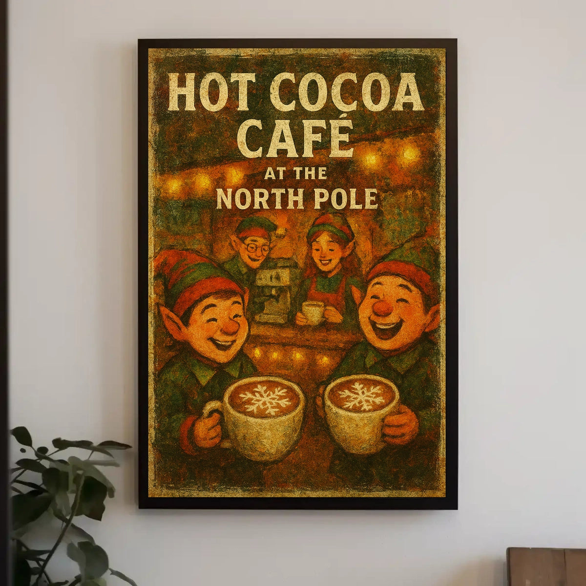 Hot Cocoa Cafรฉ At The North Pole Poster