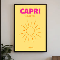 Capri Dolce Vita Art Print Travel Poster PosterGoat