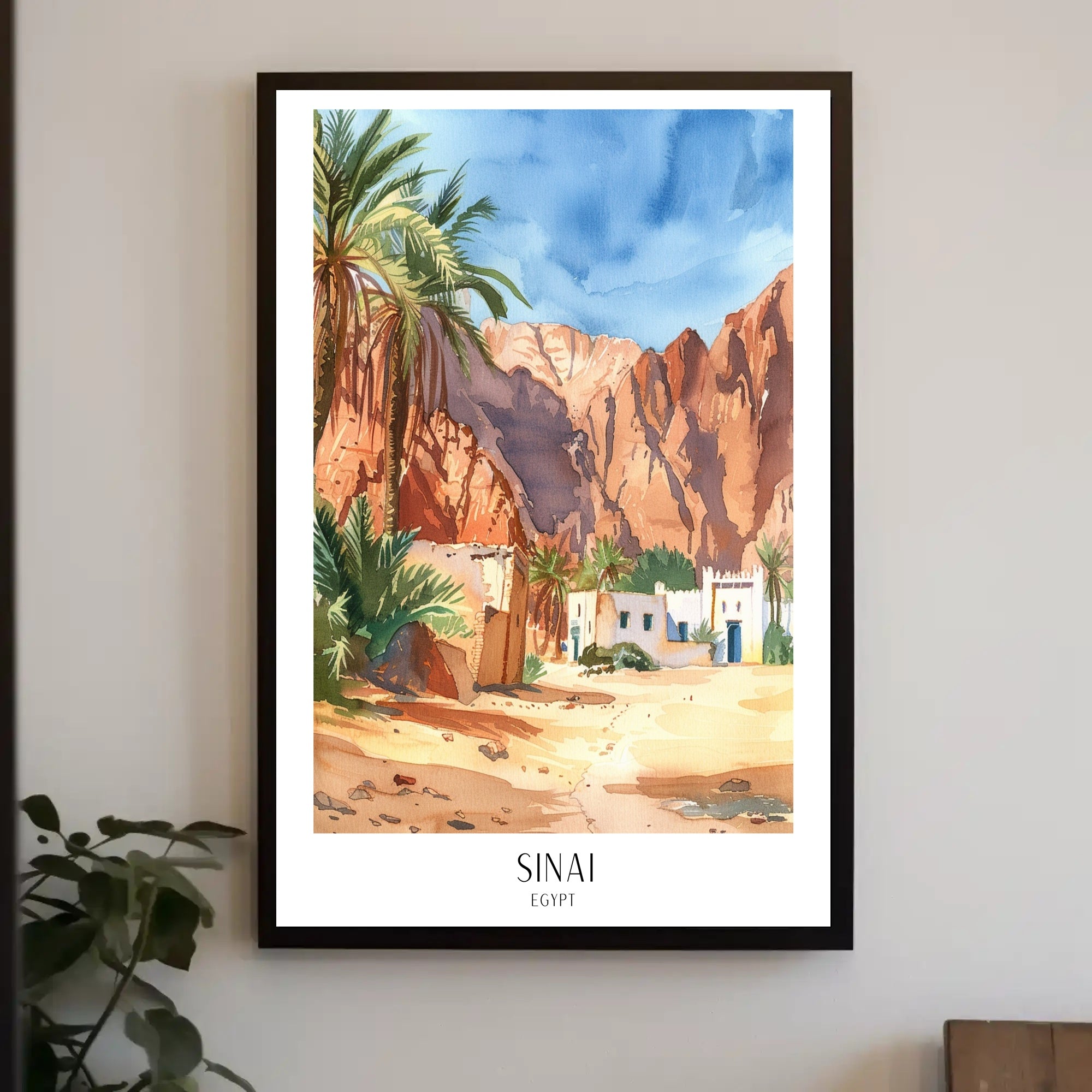 Picturesque Sinai Desert Scene: Travel Poster PosterGoat