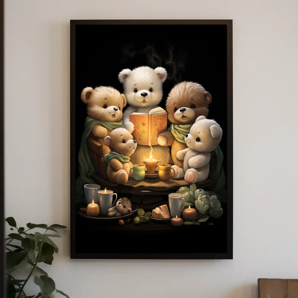 Cozy Teddy Bears Storytime Candlelit Poster