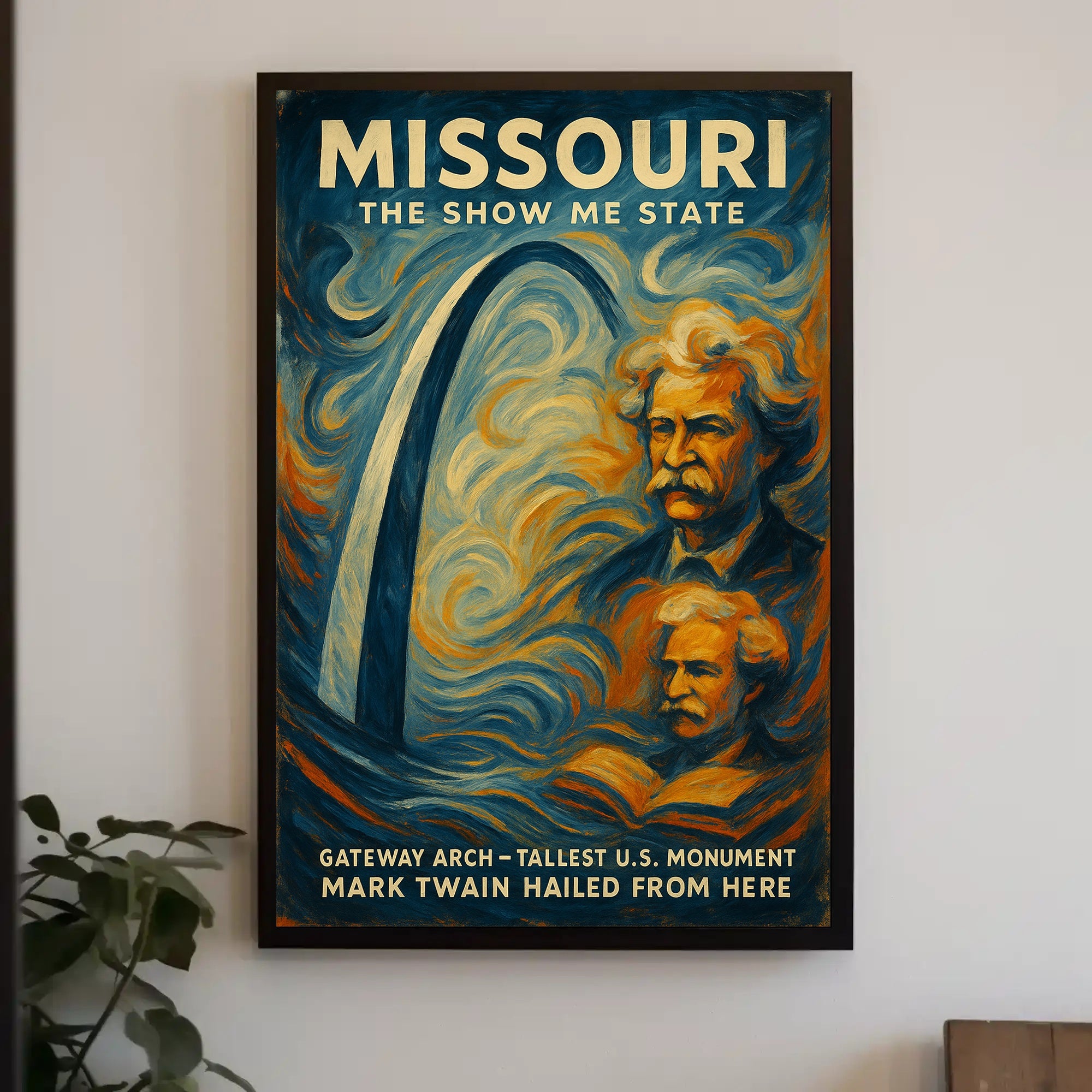 Missouri Gateway Arch Vintage Cultural or Heritage Poster