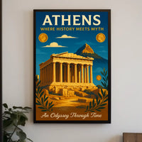Athens Where History Meets Myth Poster