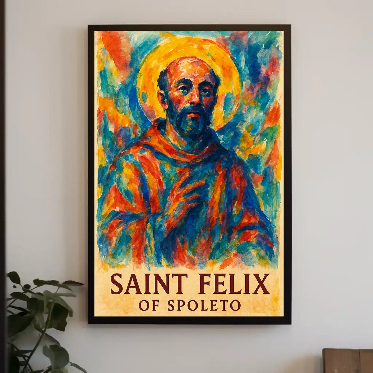 Saint Felix Spoleto Sacred Heritage Travel Portrait Inspirational Wanderer Decor Poster