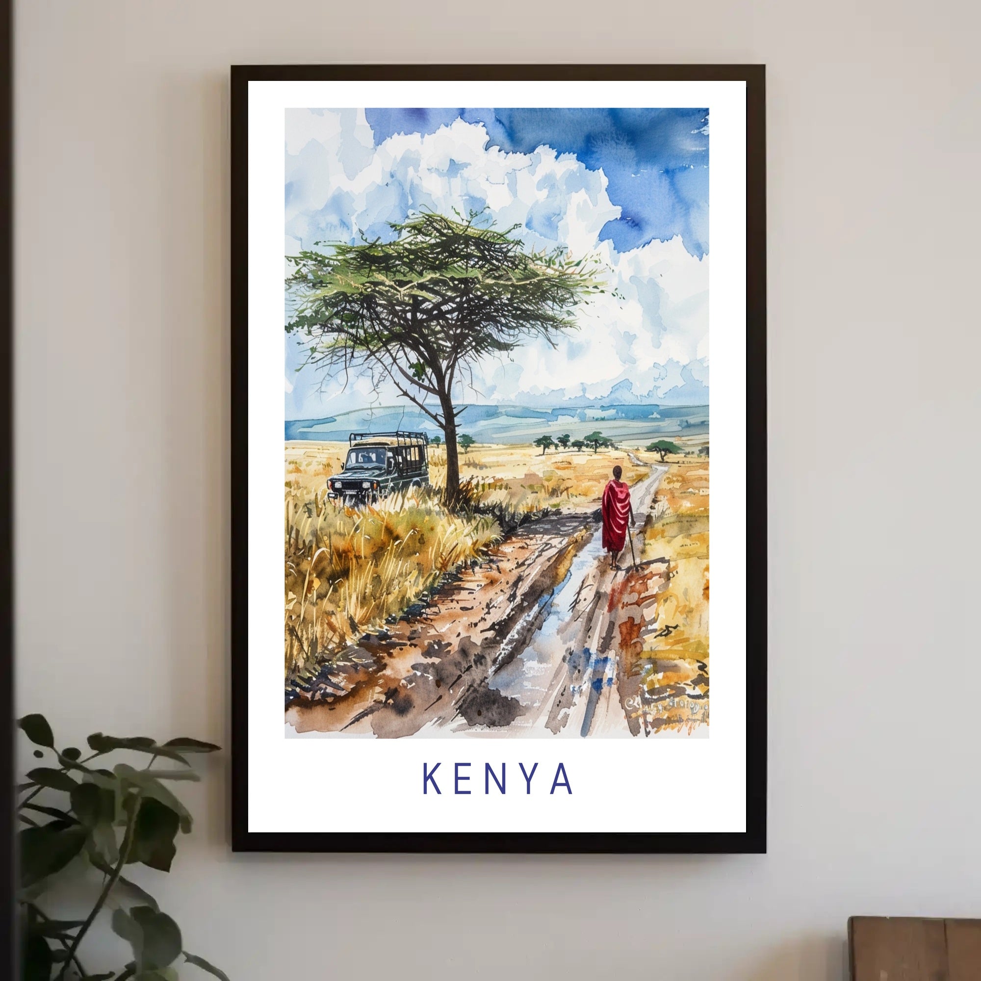 Kenya Savanna Adventure Cultural or Heritage Poster PosterGoat