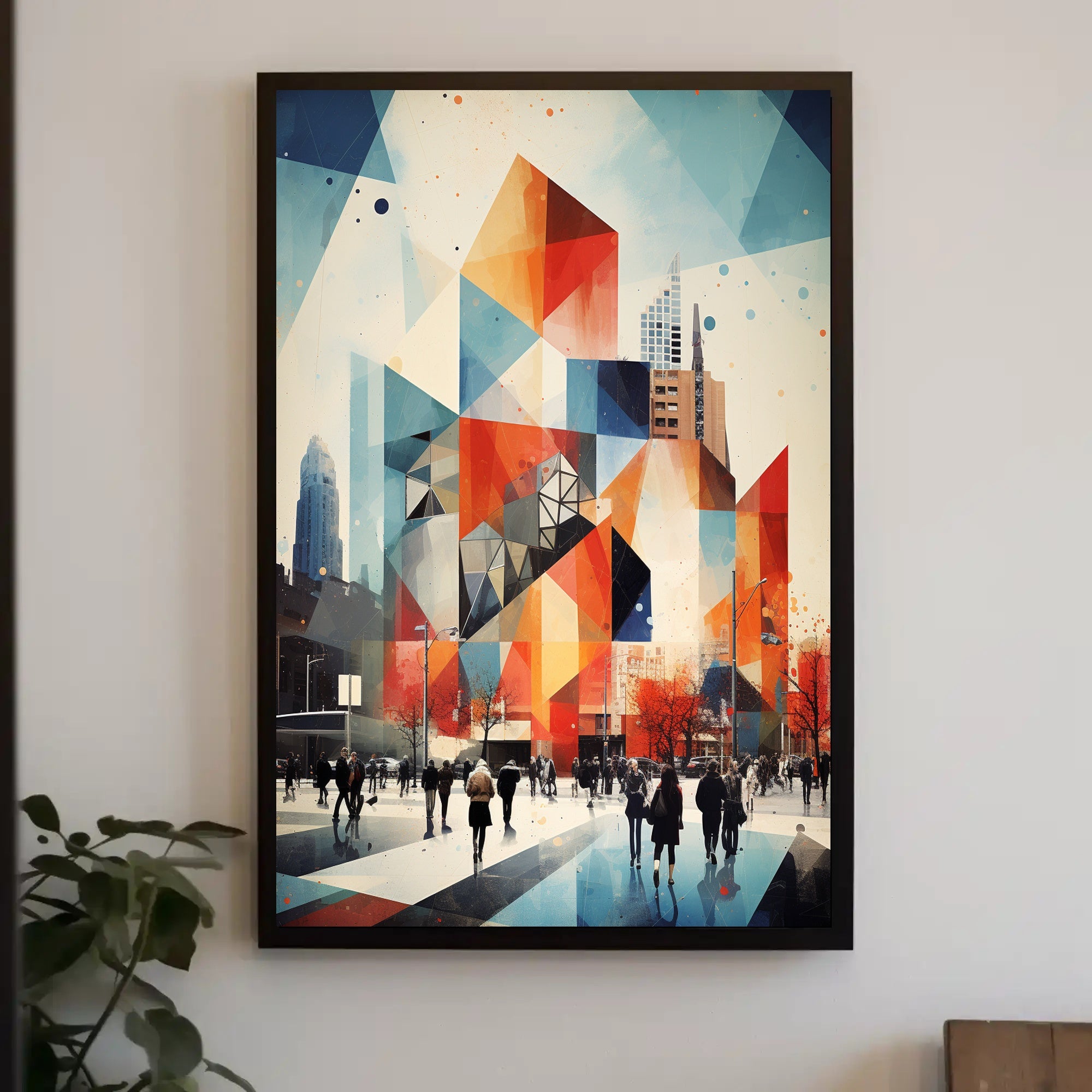 Urban Geometric Symphony Poster