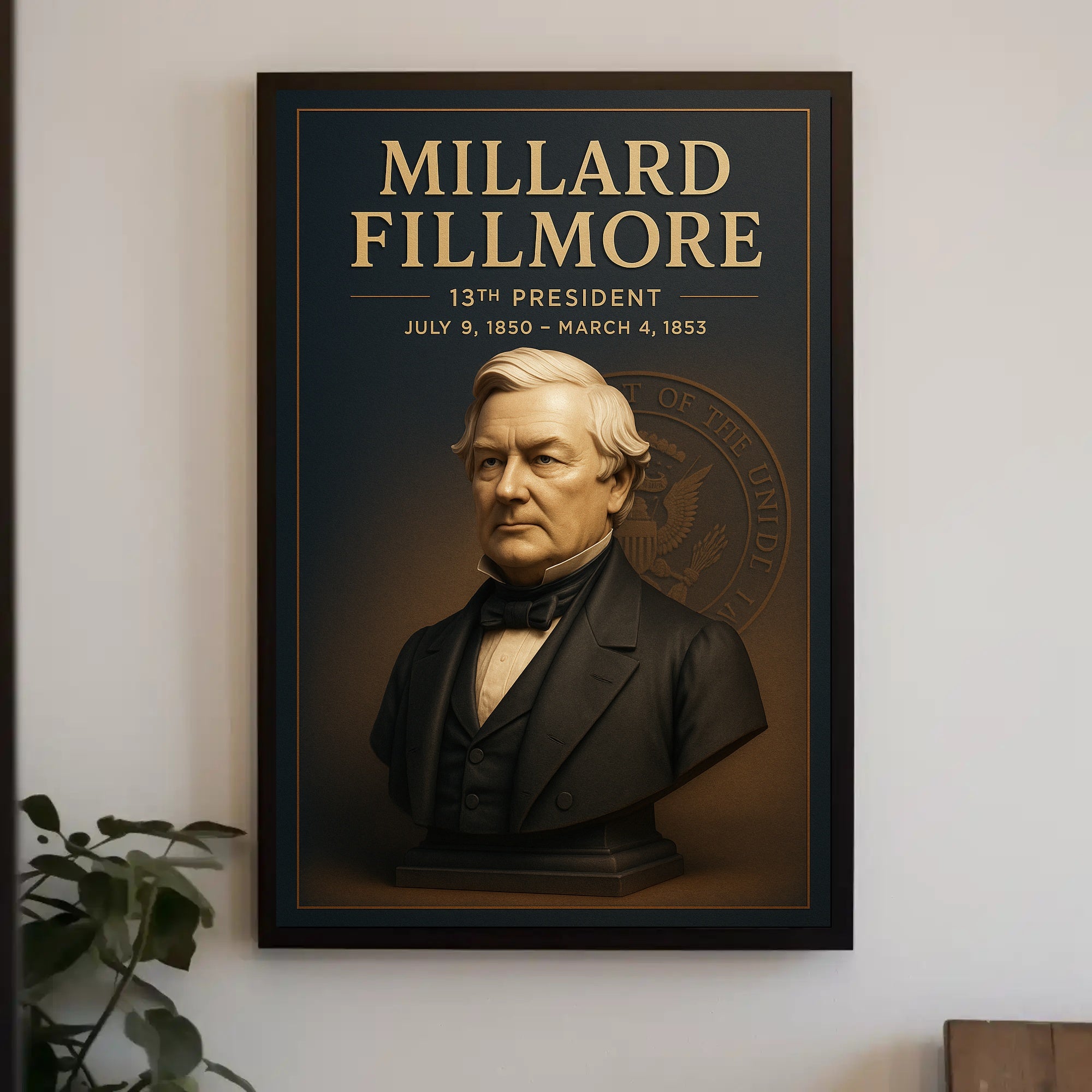 Millard Fillmore Bust: Historical or Presidential Poster PosterGoat
