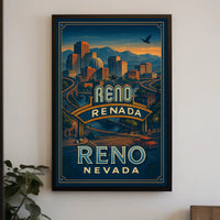 Reno Cityscape Poster