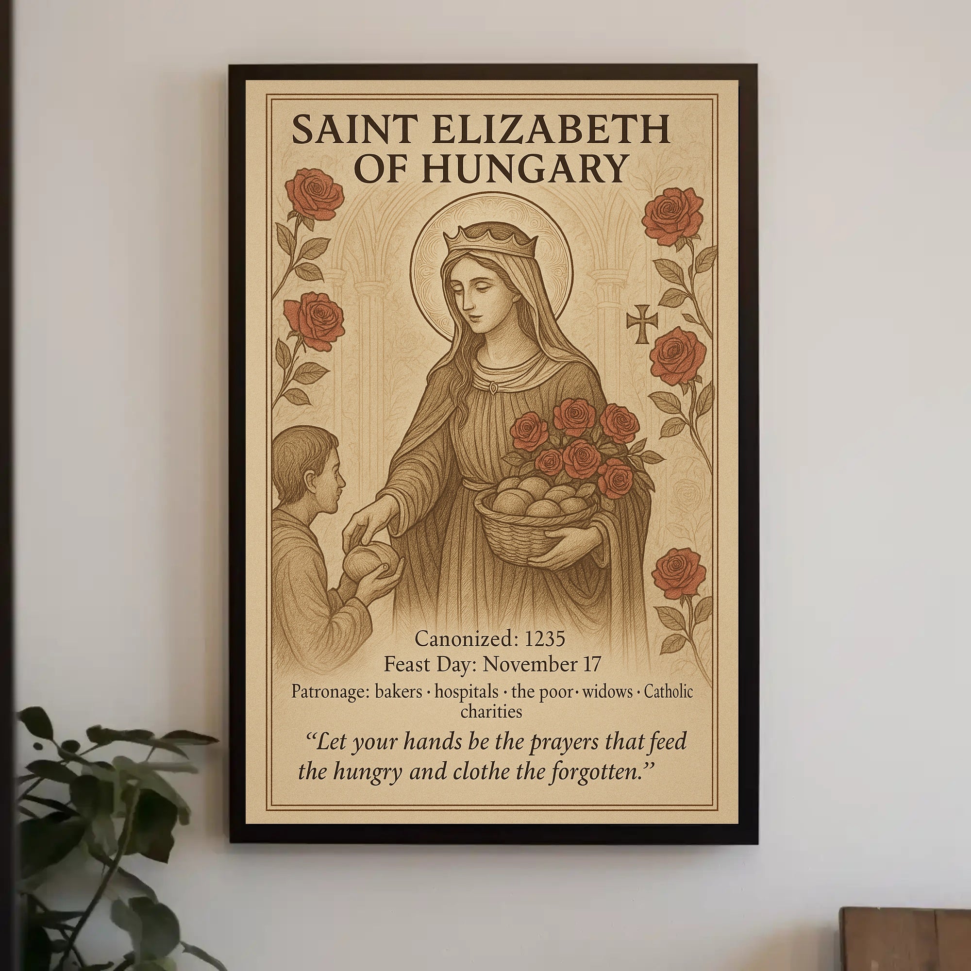 Saint Elizabeth Charity Art in Cultural Heritage Poster