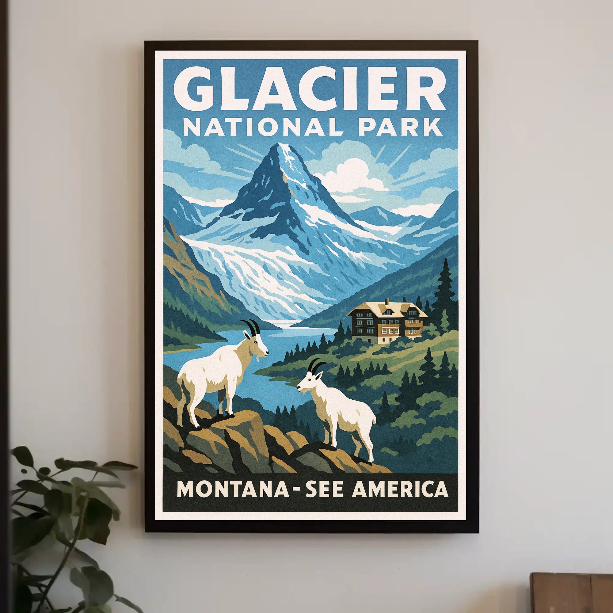 Glacier National Park See America Poster PosterGoat