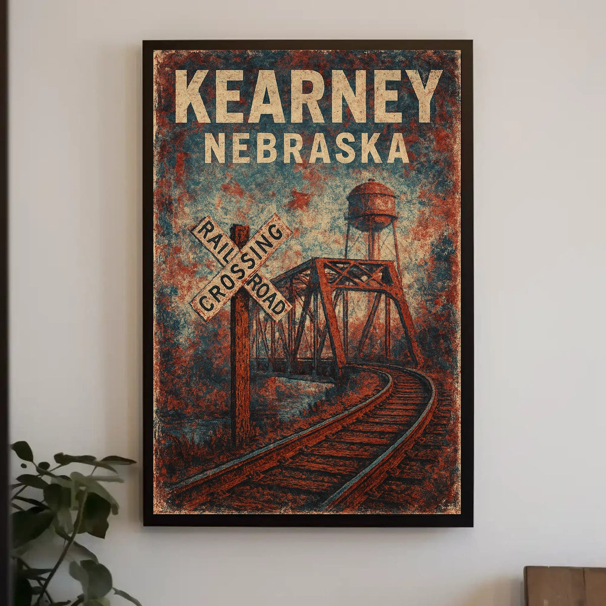 Kearney Railroad Nostalgia Vintage Americana Poster
