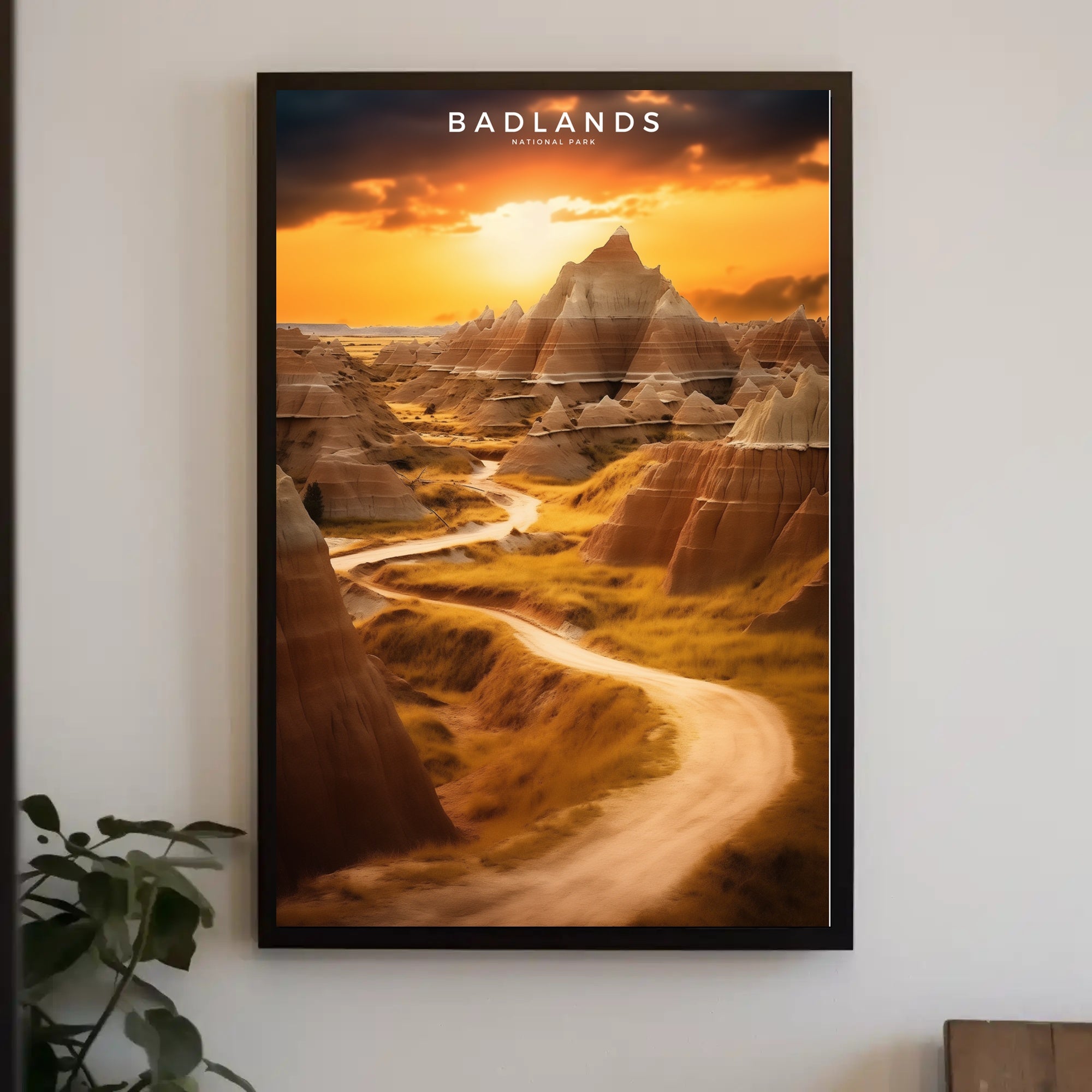 Badlands Majestic Travel Poster Wall Art Print