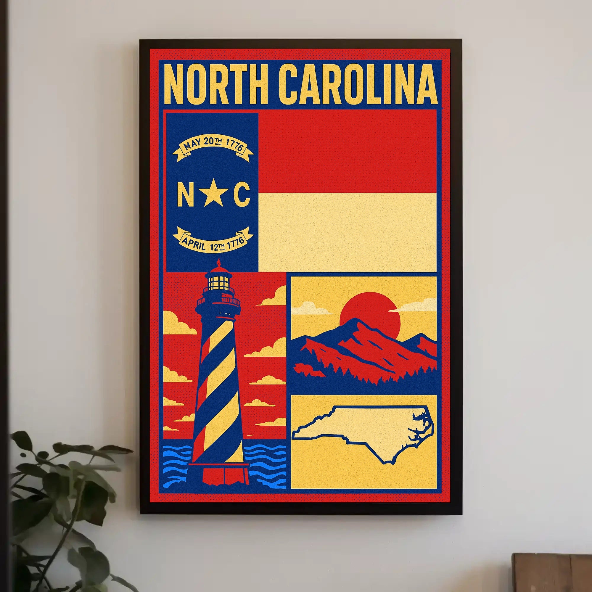 North Carolina Heritage Poster PosterGoat