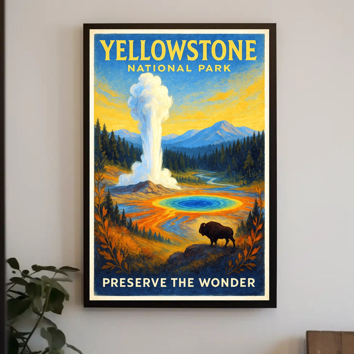 Yellowstone National Park Preserve the Wonder Poster