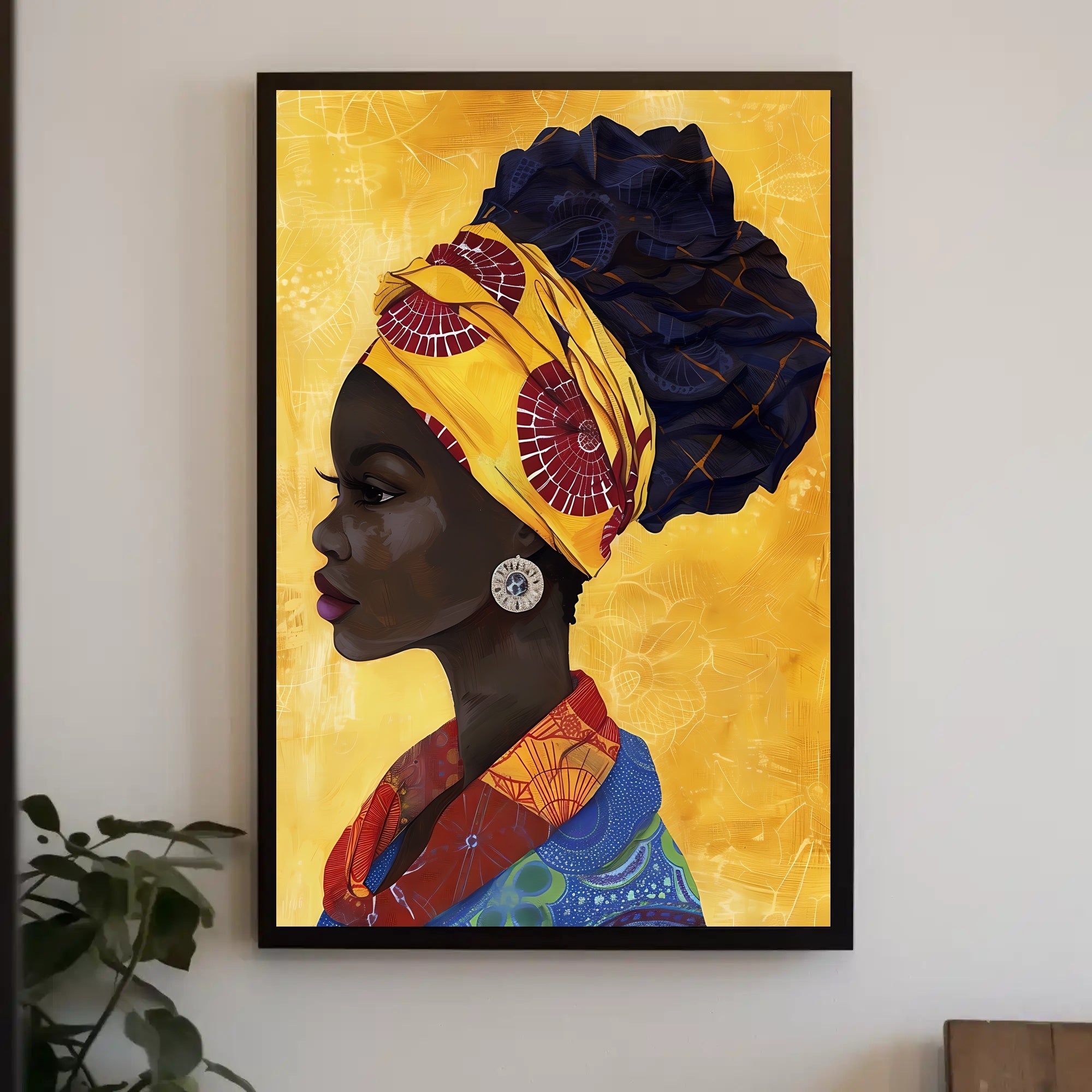 African Elegance in Vibrant Attire Cultural or Heritage Poster