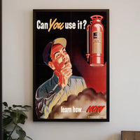 Fire Extinguisher Training Awareness Poster PosterGoat