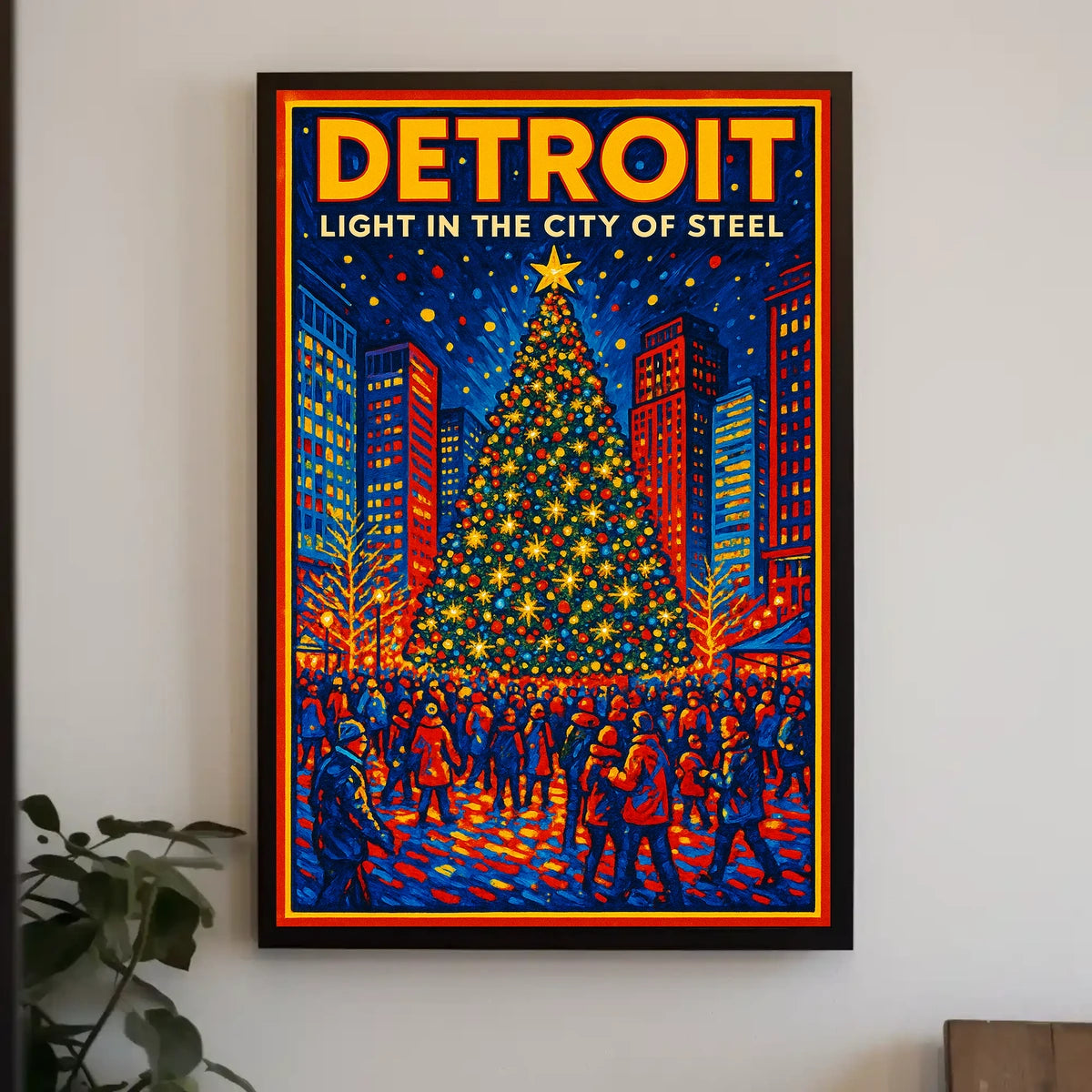 Detroit Light In The City Of Steel Poster