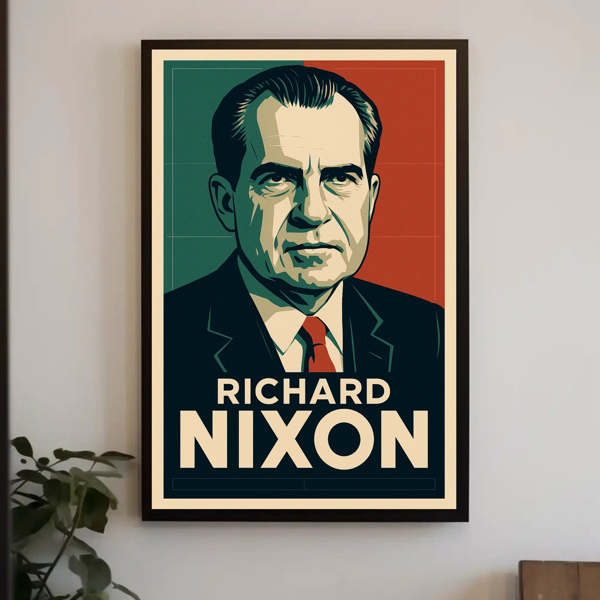 Richard Nixon Portrait Pop Art Realism Cold War Era Heritage Icon Collectors Poster