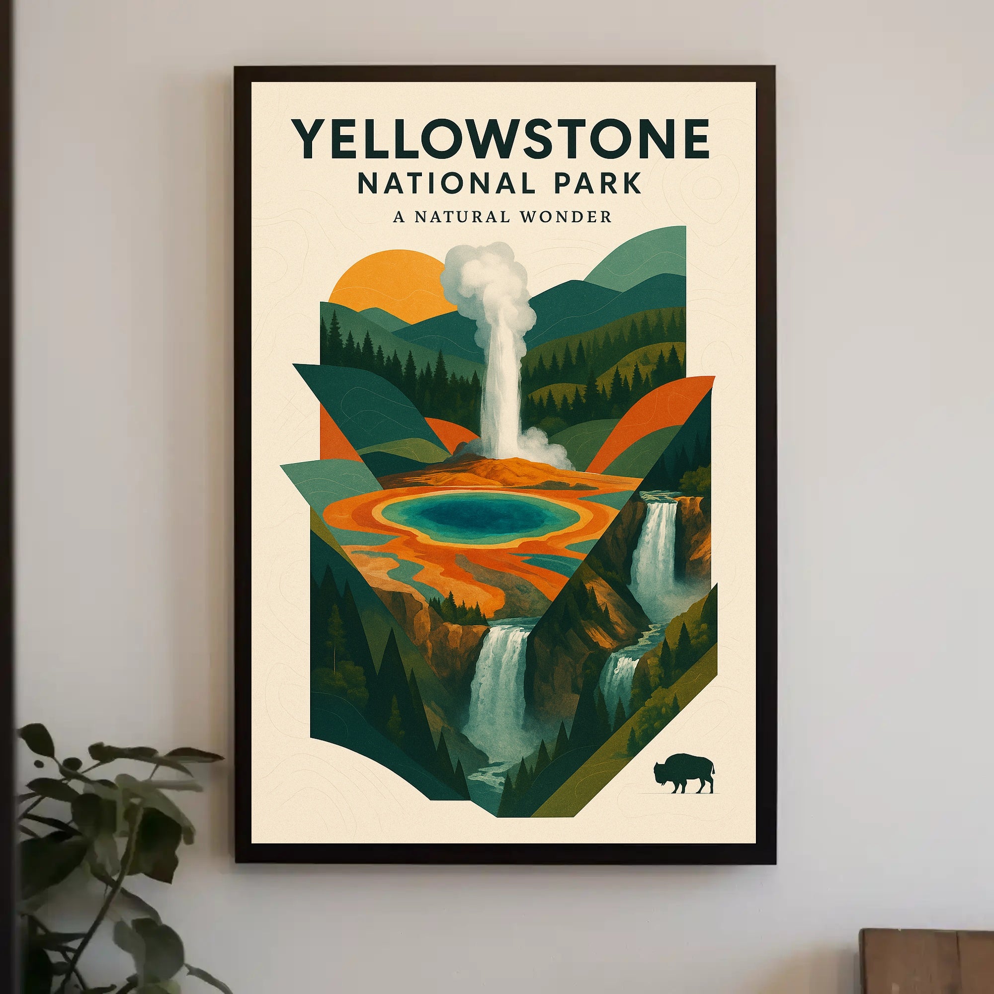 Yellowstone National Park A Natural Wonder Poster