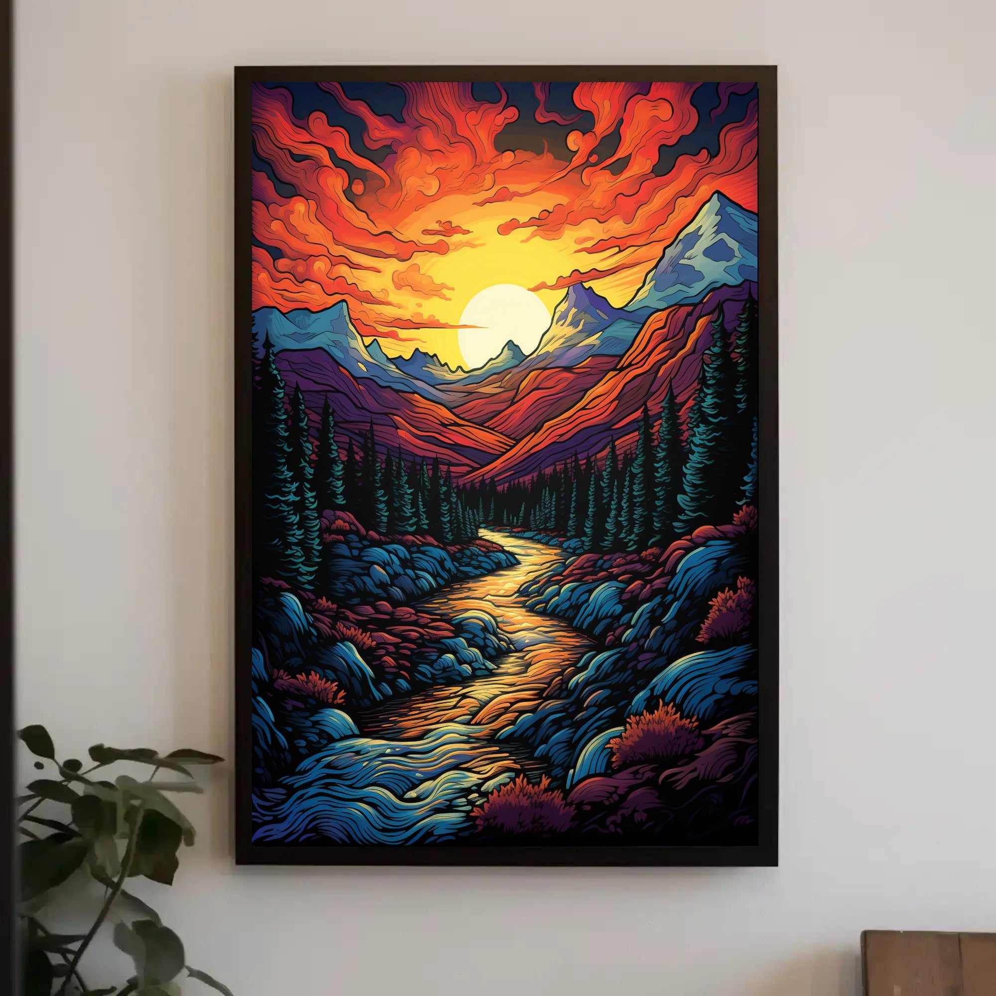 Mountain Sunrise Vista in National Park Poster