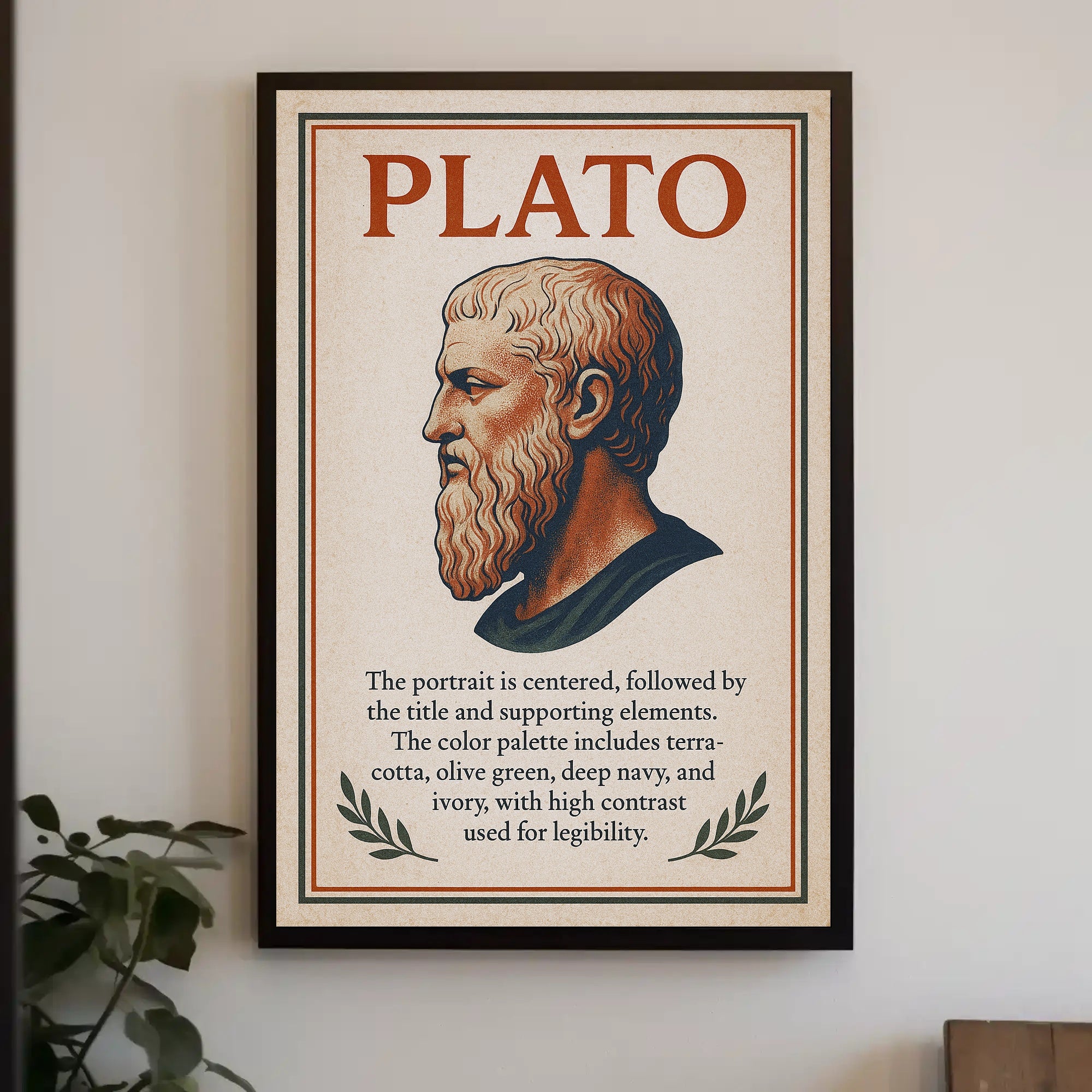 Plato Philosophical Icon Poster PosterGoat
