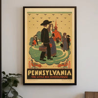 Pennsylvania: The Little Red Schoolhouse Poster PosterGoat