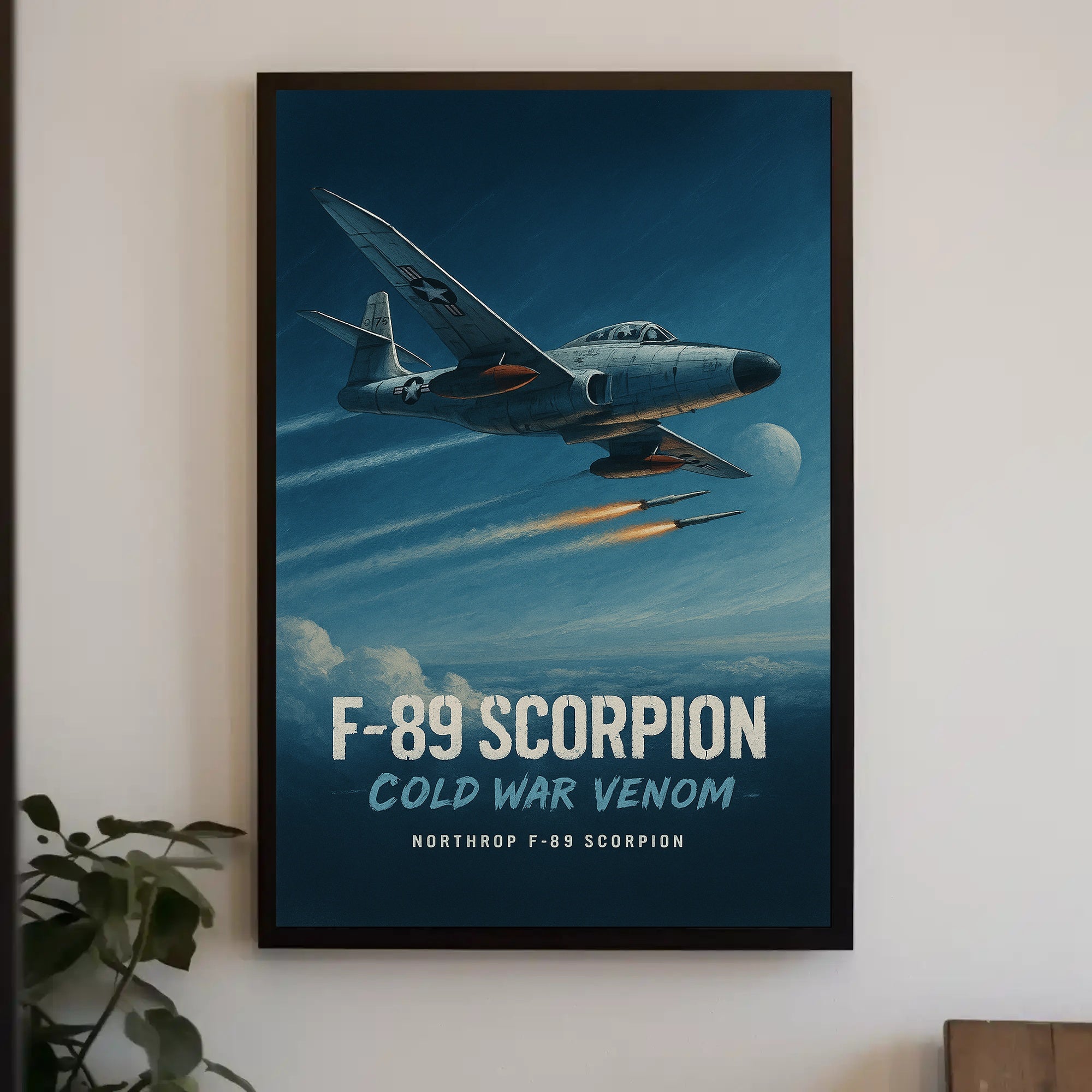Northrop F-89 Scorpion Jet Cold War Tribute Poster