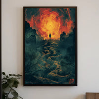 Fiery Surreal Vortex Fantasy or Mythology Poster PosterGoat