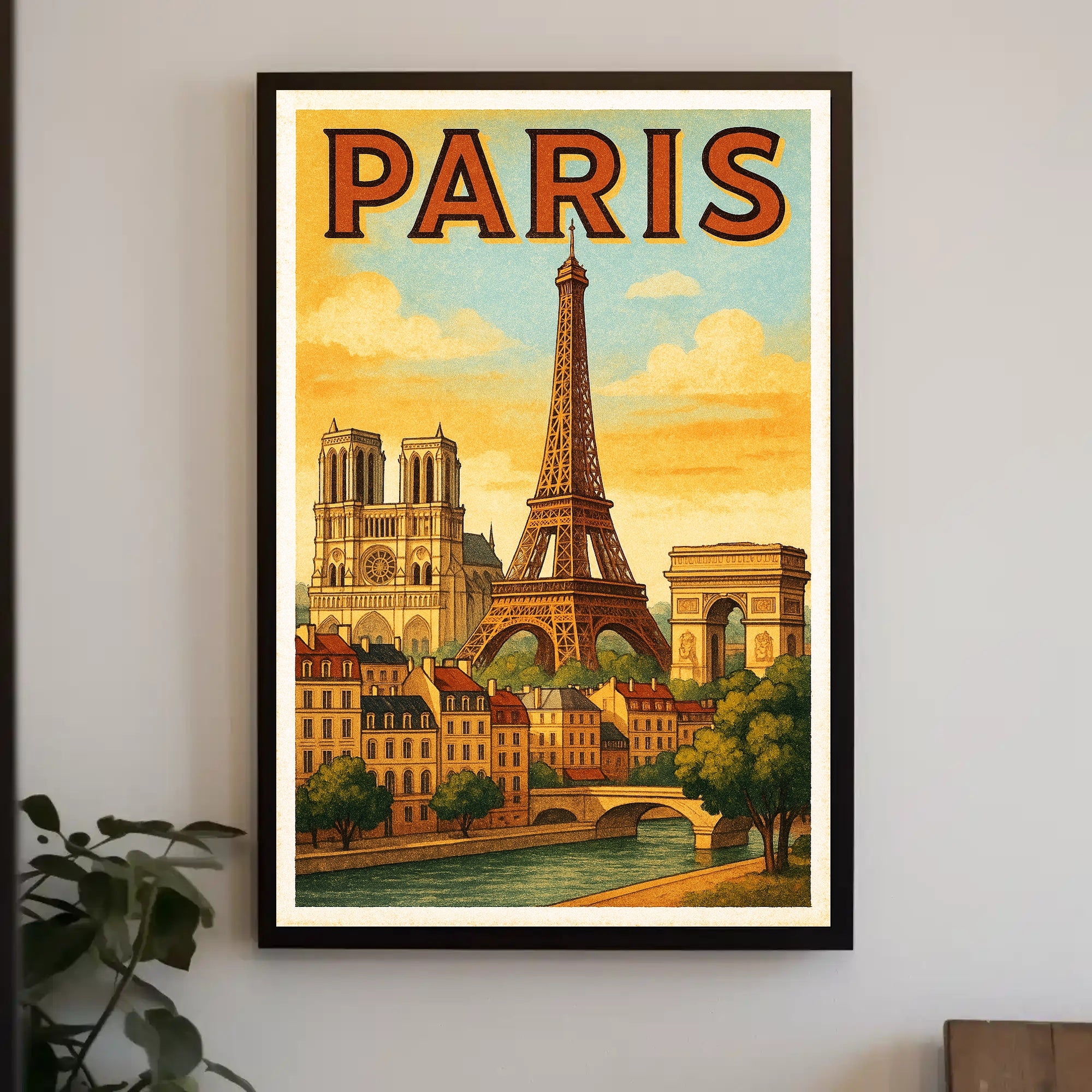 Paris Vintage Travel Poster PosterGoat