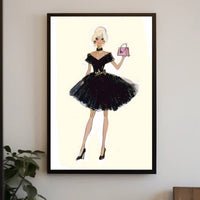 Fashion Illustration Elegant Evening Wear Poster