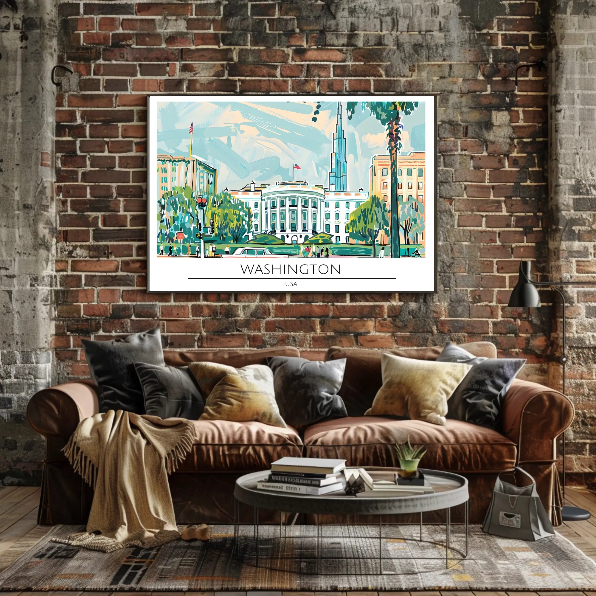Washington D.C. Illustration Poster