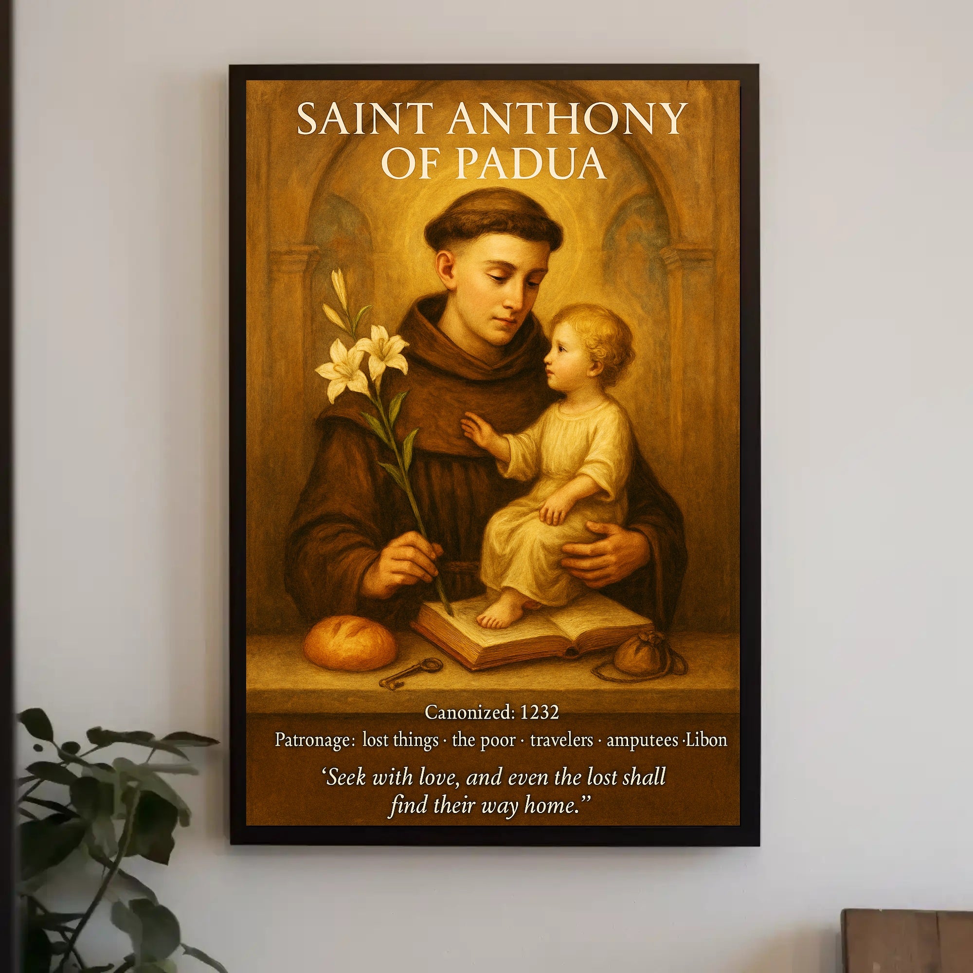 Saint Anthony of Padua Poster PosterGoat