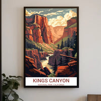 Kings Canyon Vintage National Park Poster