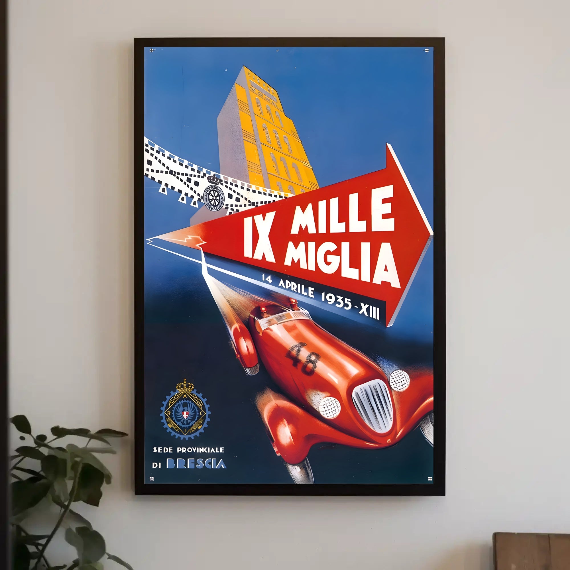 Mille Miglia 1935 Racing Event Poster