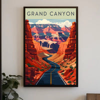 Grand Canyon Scenic Illustration Poster