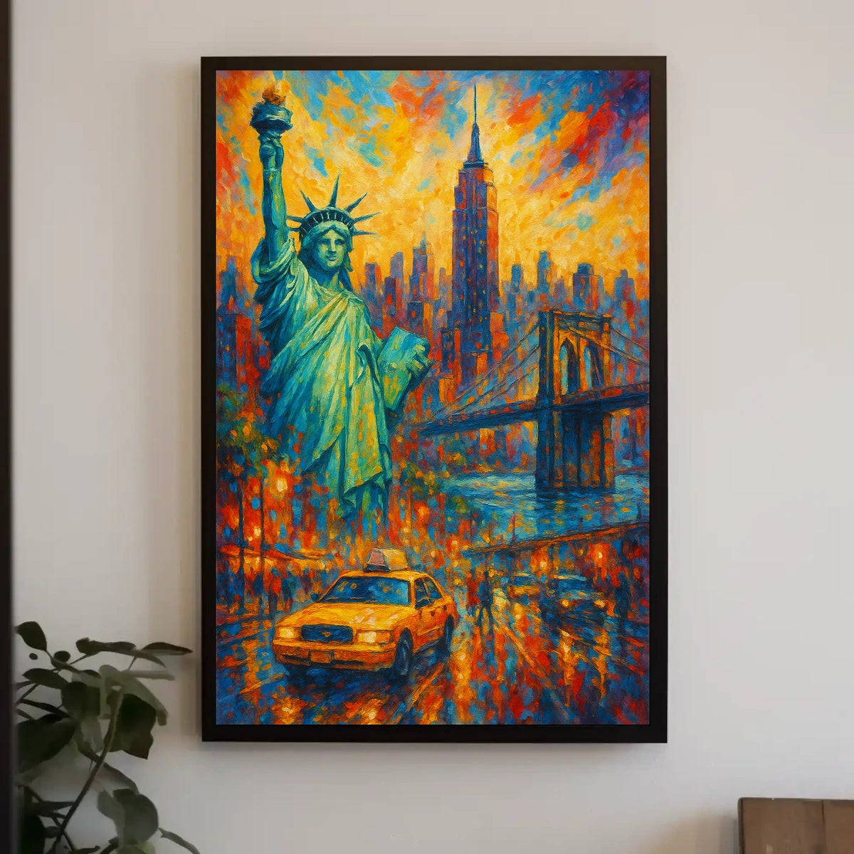 Vibrant New York Cityscape Poster For Modern Home Decor