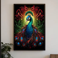 Majestic Peacock Art Poster